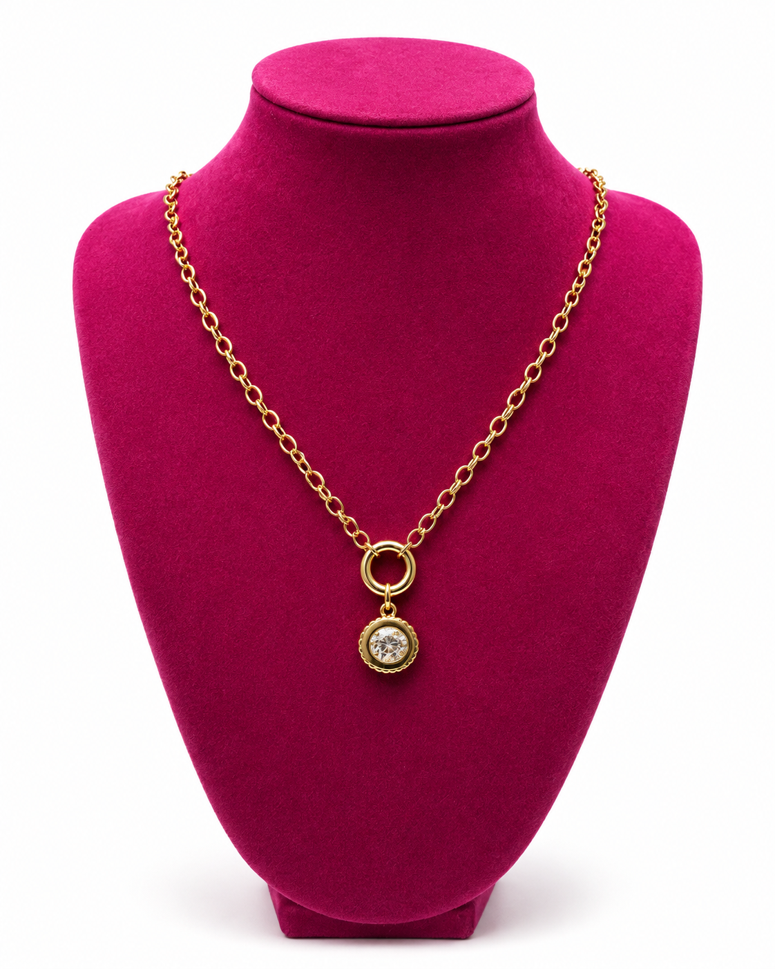 Crystal Drop Pendant Necklace & Chain