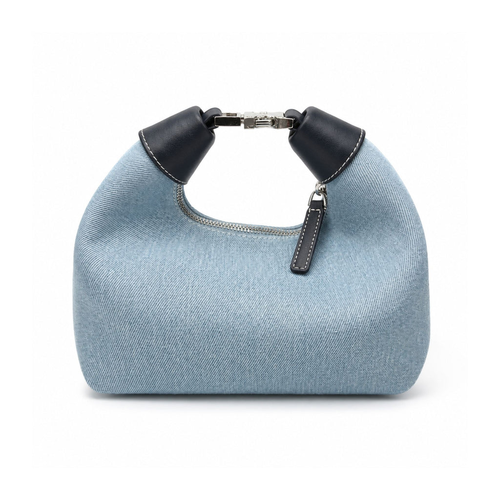 Denim Top Handle Mini Bag