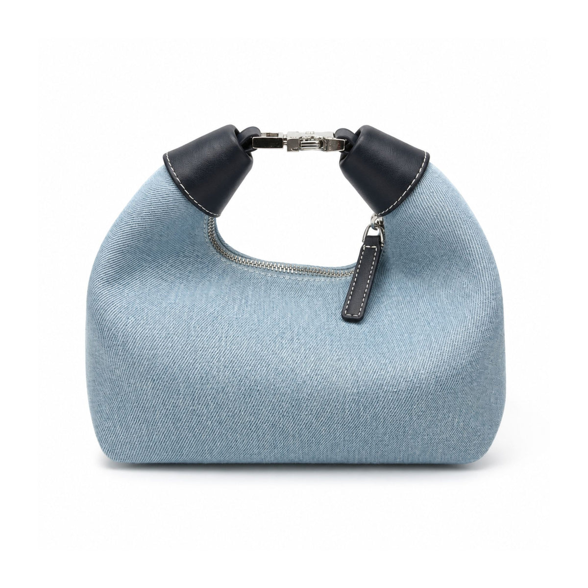 Denim Top Handle Mini Bag