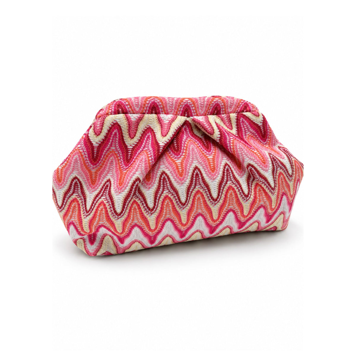 Zig-Zag Fabric Clutch Purse