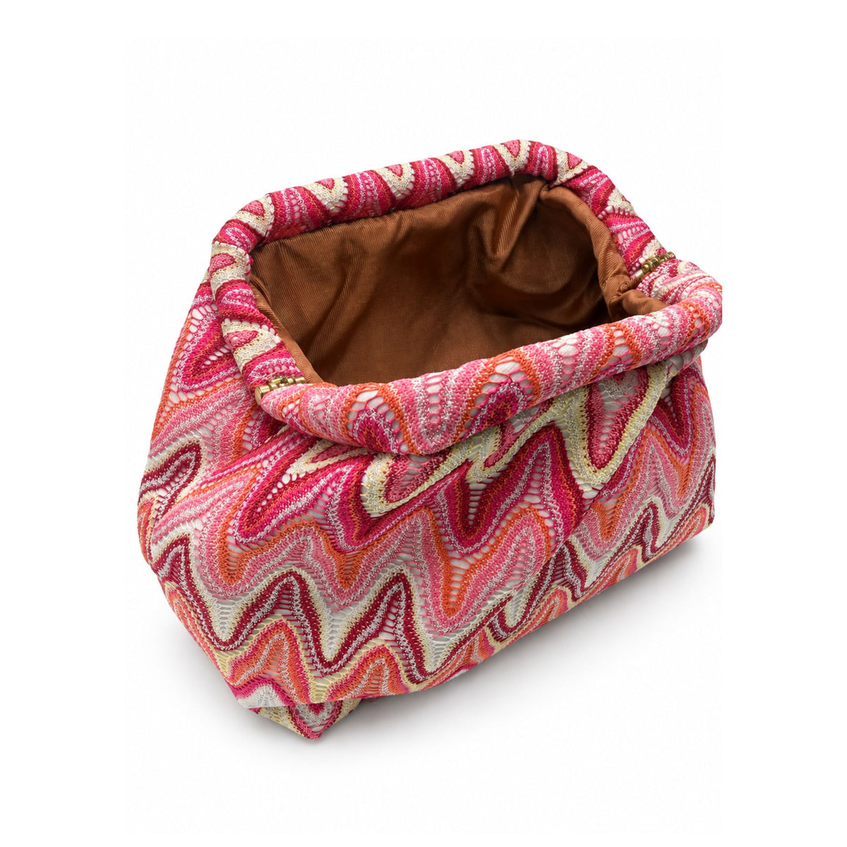 Zig-Zag Fabric Clutch Purse